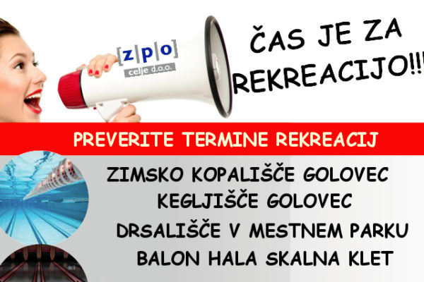 Čas je za rekreacijo – preverite termine rekreacij