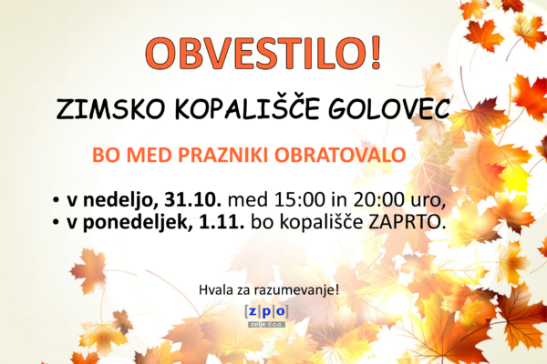 Plavanja ne bo le v ponedeljek.