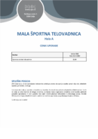 ŠRC Golovec / hala A – mala športna telovadnica