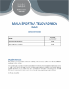 ŠRC Golovec / hala B – mala športna telovadnica