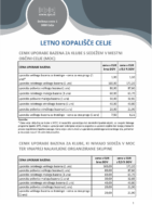 Letno kopališče – uporaba klubi