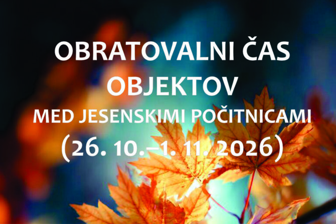 Obratovalni čas športnih objektov med jesenskimi počitnicami